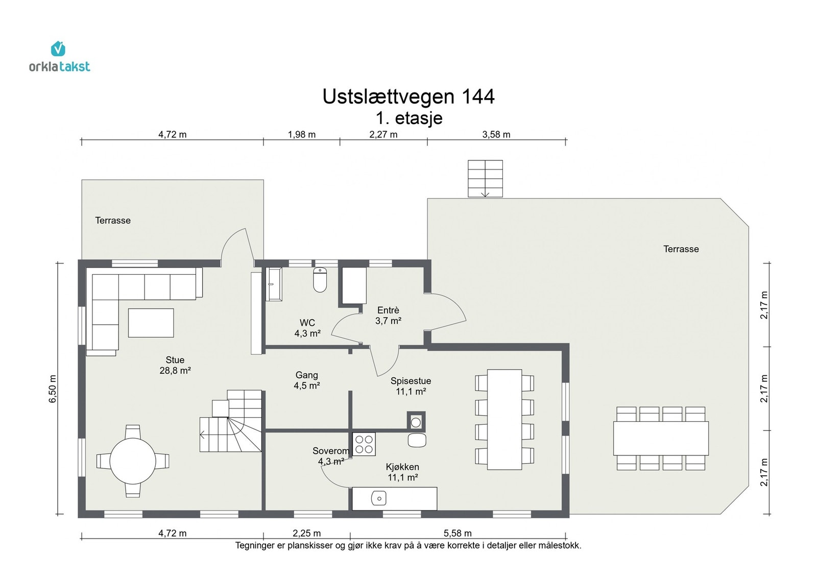 Planskisse 1. etasje Galleribilde