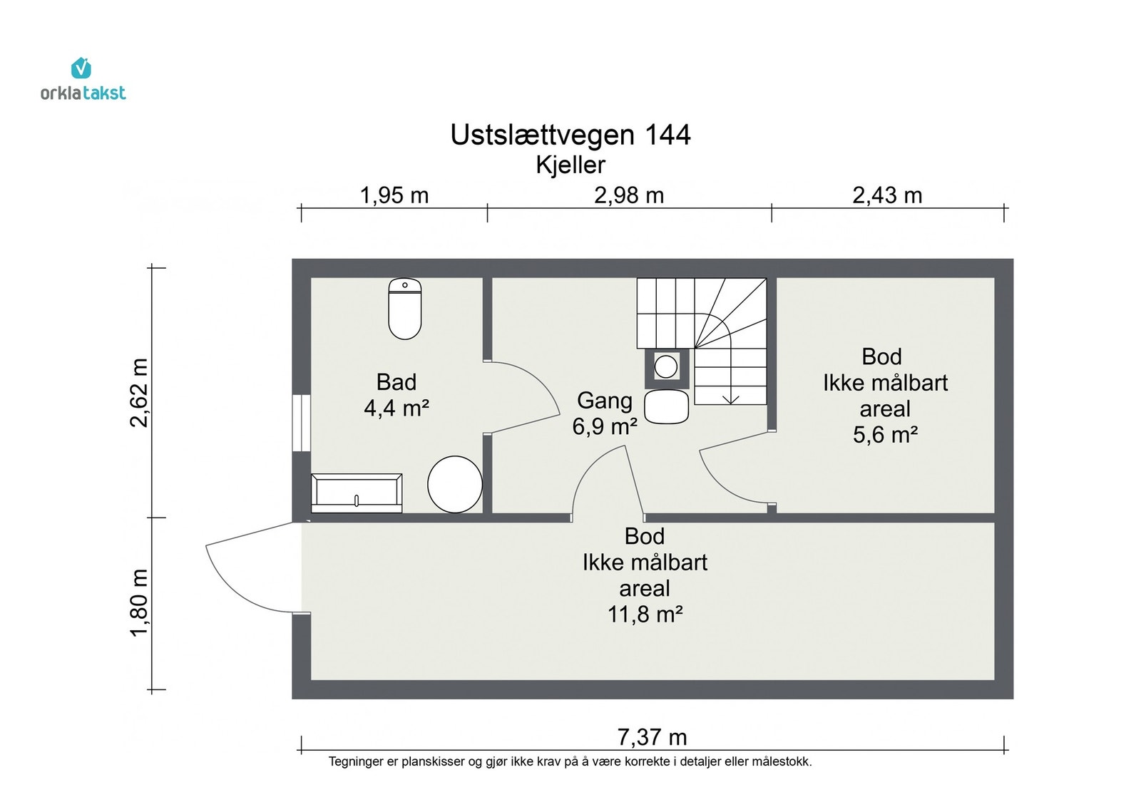 Planskisse kjeller Galleribilde