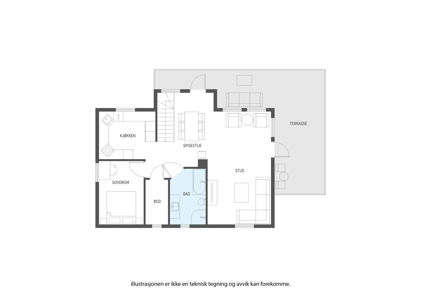 Plantegning hovedetasje Galleribilde