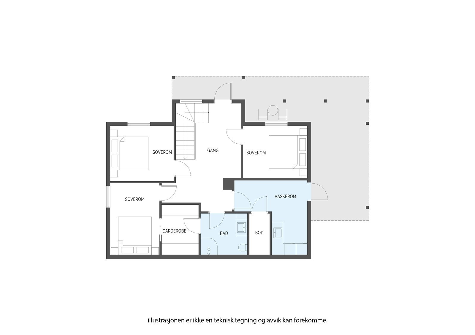Plantegning underetasje Galleribilde