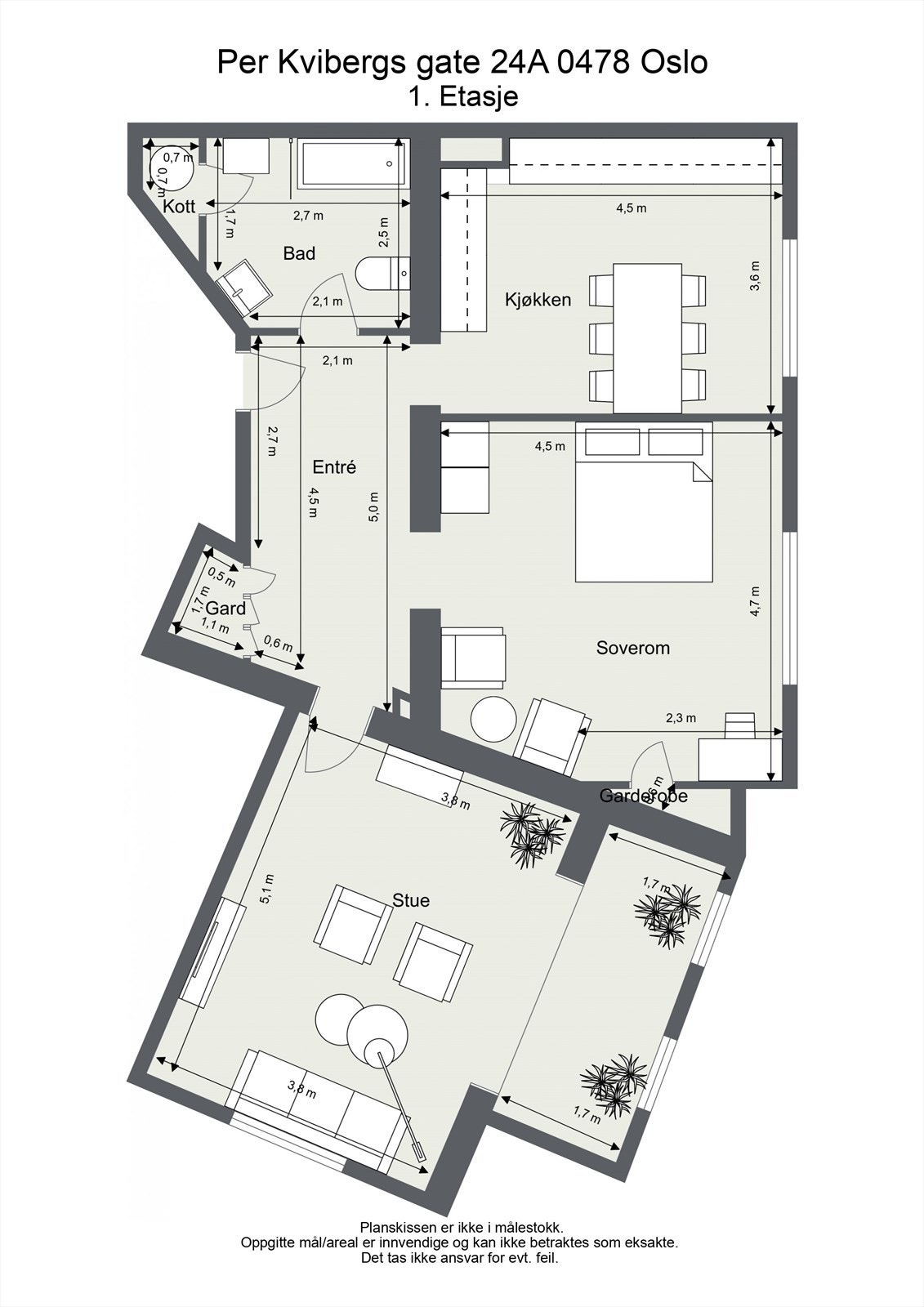 Takstmannens planskisse Galleribilde
