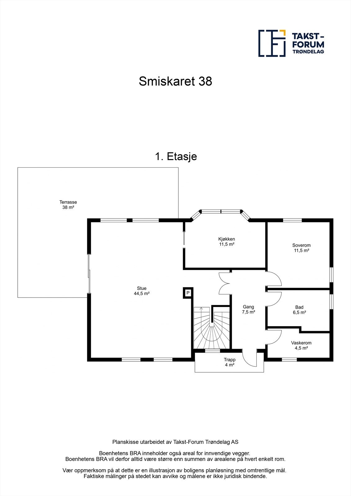 Plantegning 1. etasje Galleribilde
