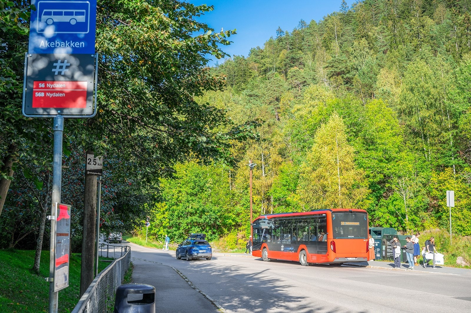 Bussen tar deg til knutepunktet på Storo på få minutter. Galleribilde