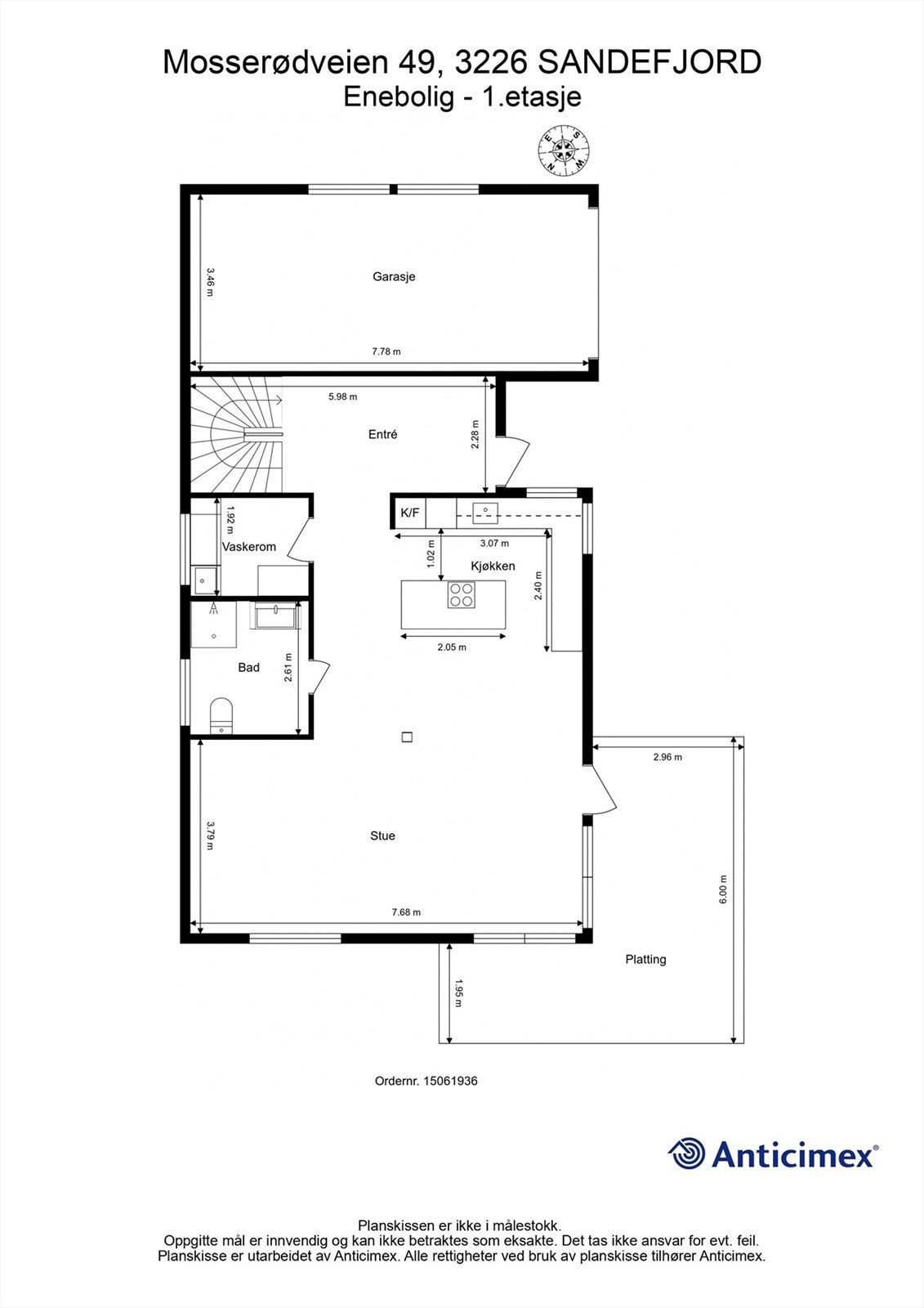 Plantegning 1.etg. Galleribilde