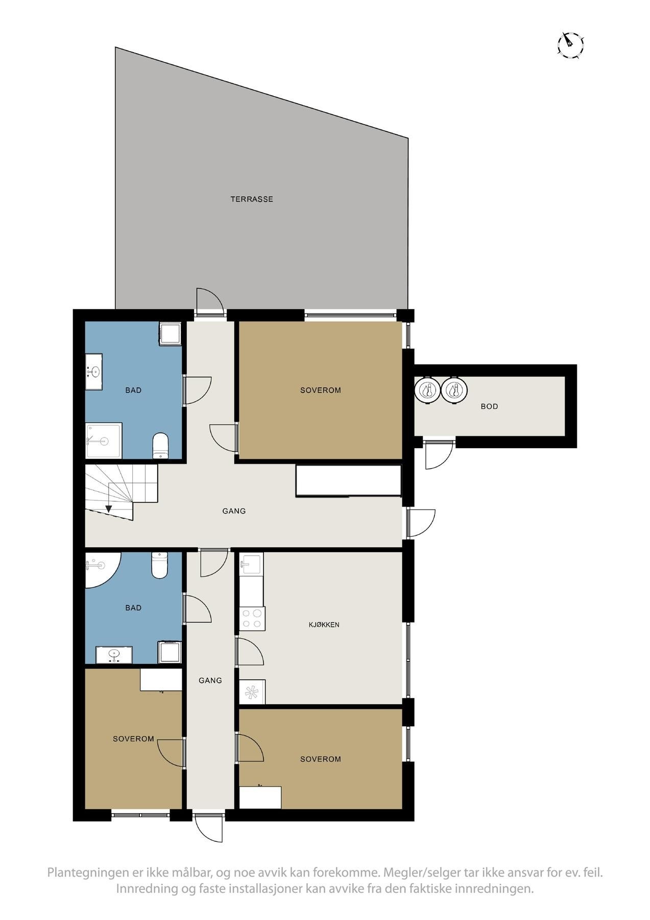 Plantegning. 1 etasje Galleribilde