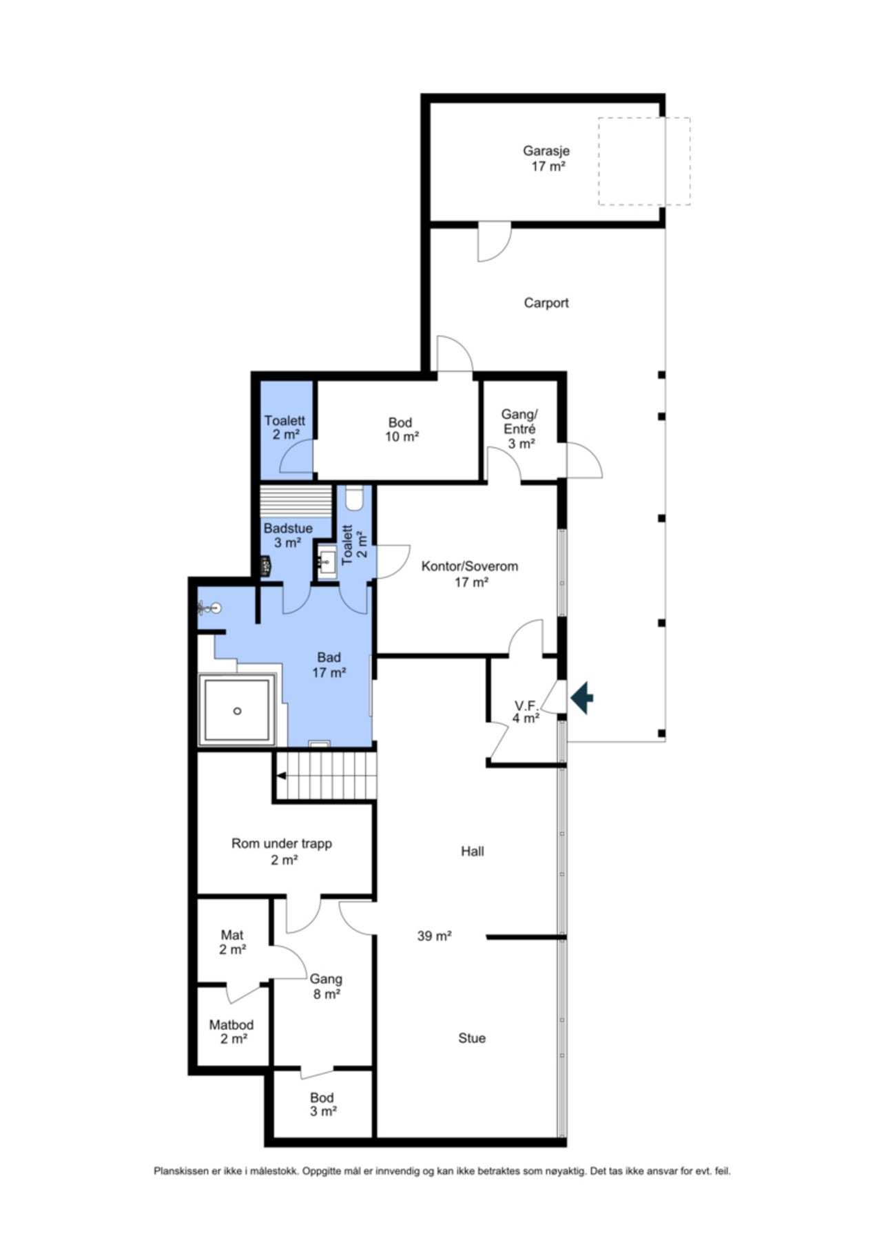 Planskisse 1.etasje. Galleribilde