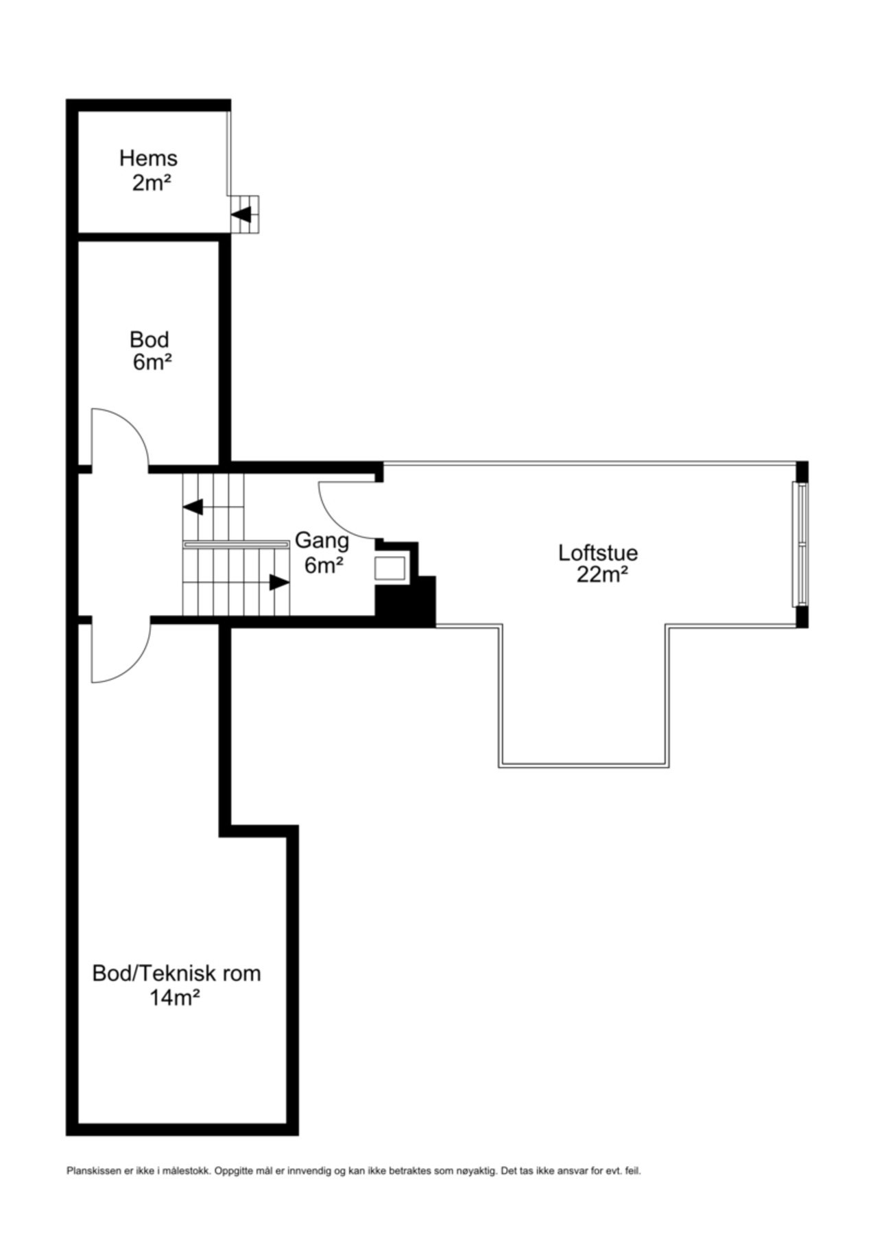 Planskisse loft. Galleribilde