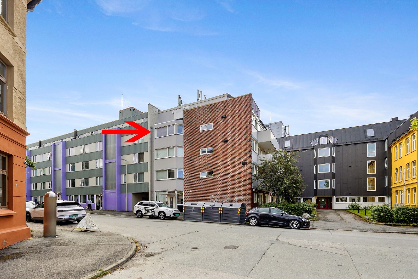 Leilighetens plassering i bygget. Galleribilde