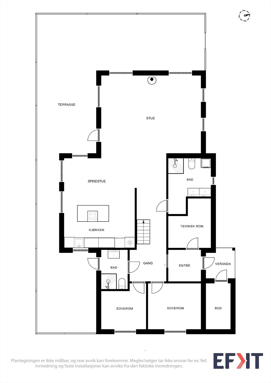 Plantegning 1. etasje Galleribilde
