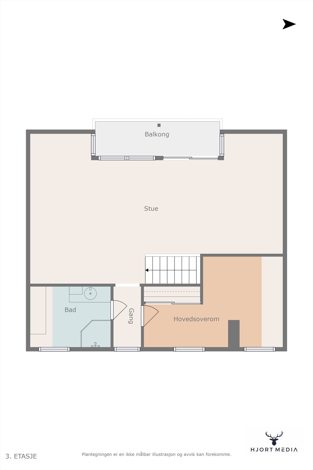 Plantegning loft Galleribilde