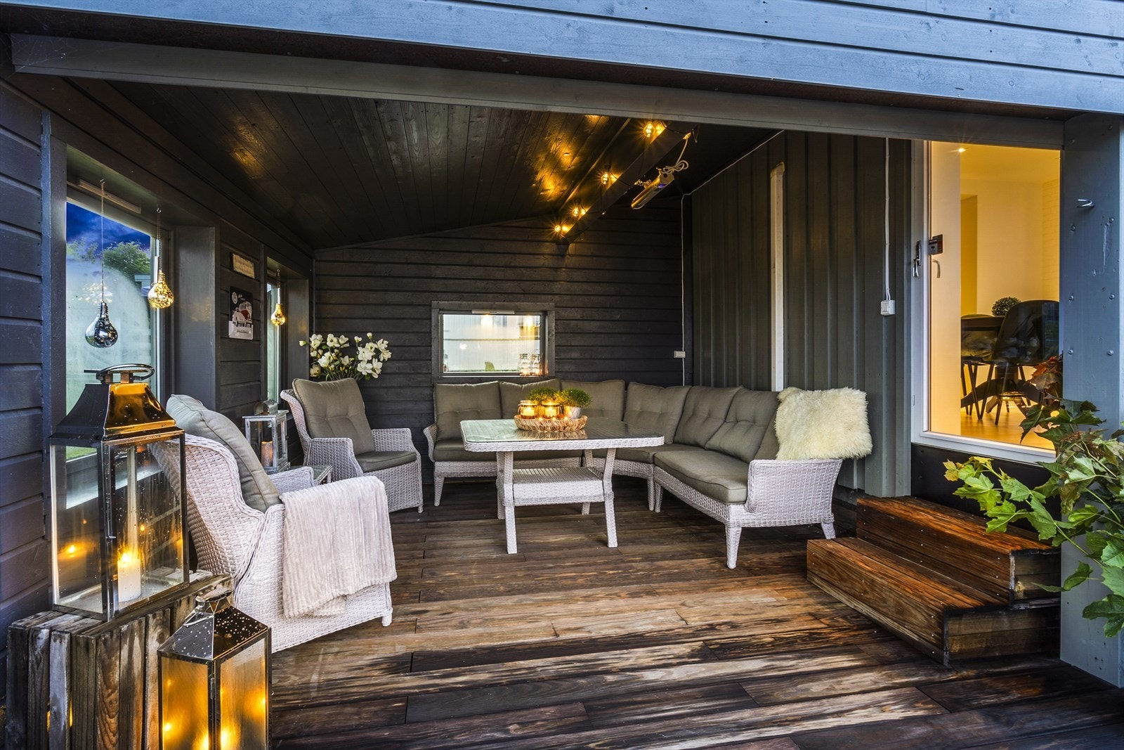 Her kan en sitte ute i all slags vær Galleribilde