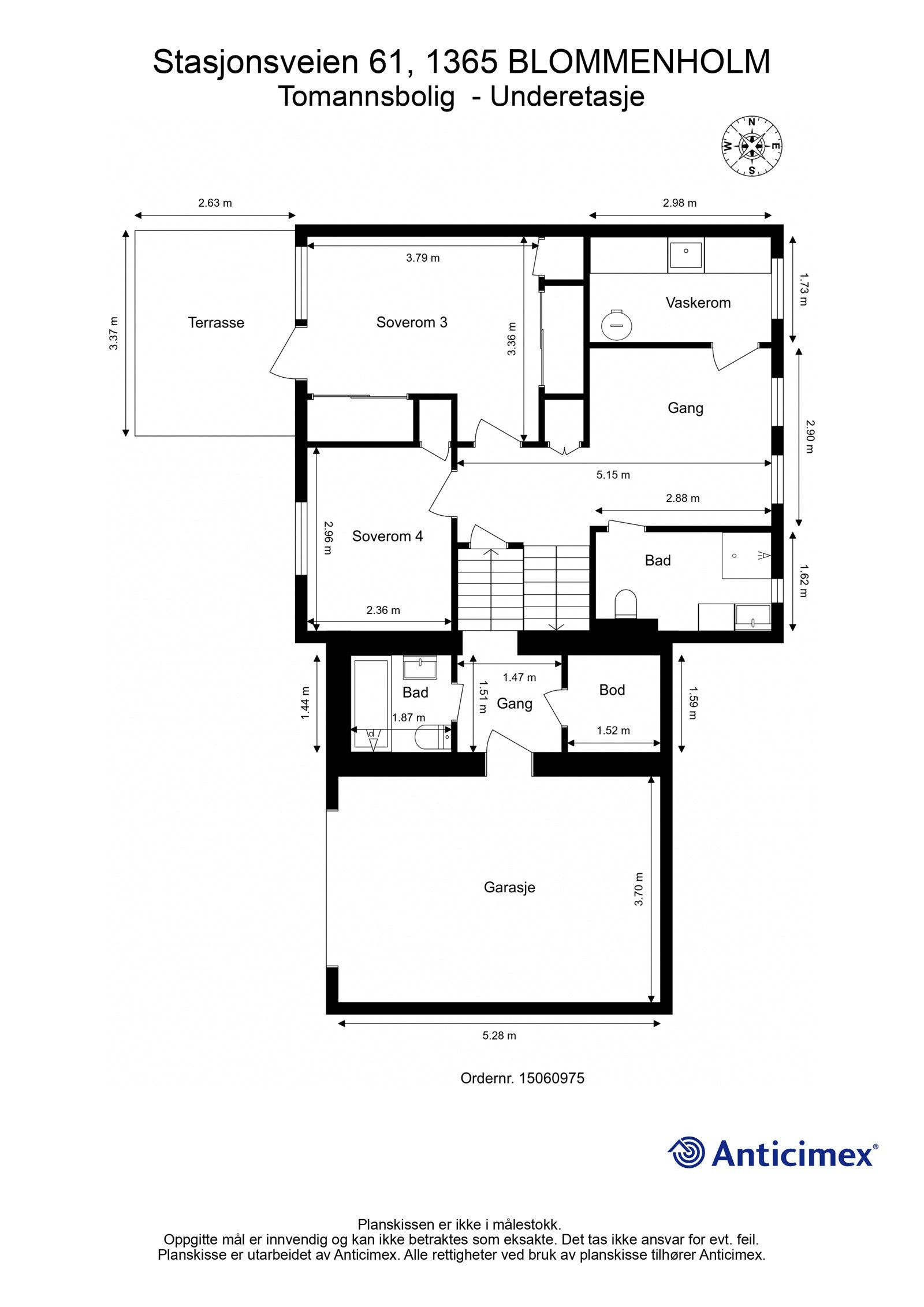 Plantegning u. etasje. Galleribilde