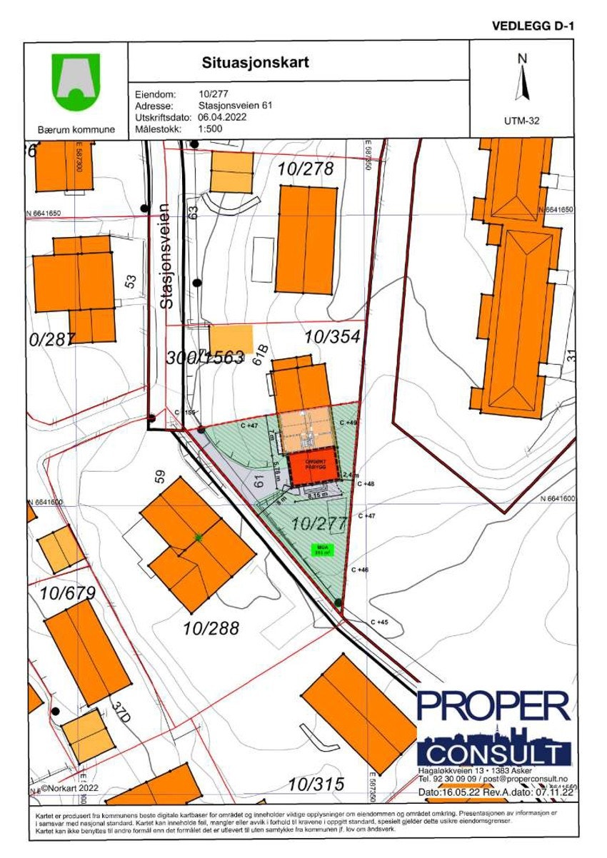 Situasjonskart Rammetillatelse. Galleribilde