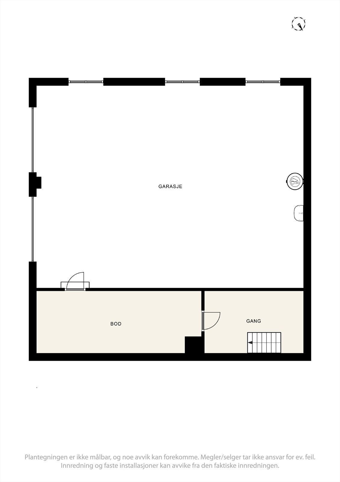 Plantegning underetasje. Galleribilde