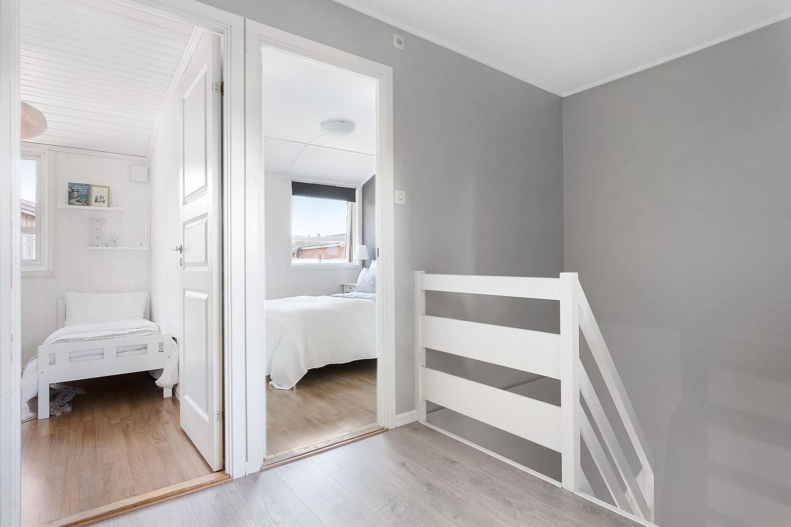 Gangen i 2.etasje er på 6,5 kvadratmeter. Galleribilde