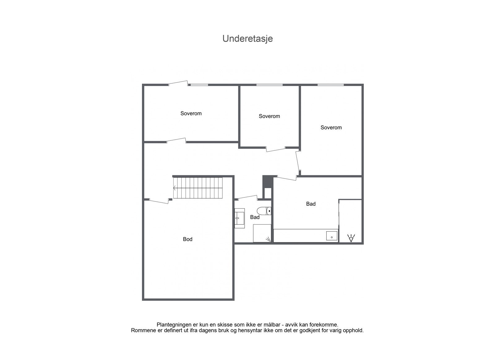 Plantegning - Underetasje Galleribilde