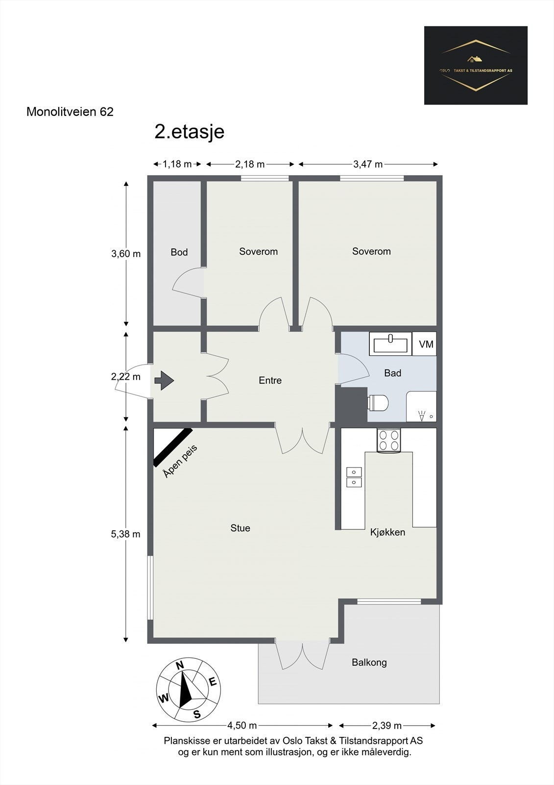 Planskisse - Monolittveien 62. Galleribilde