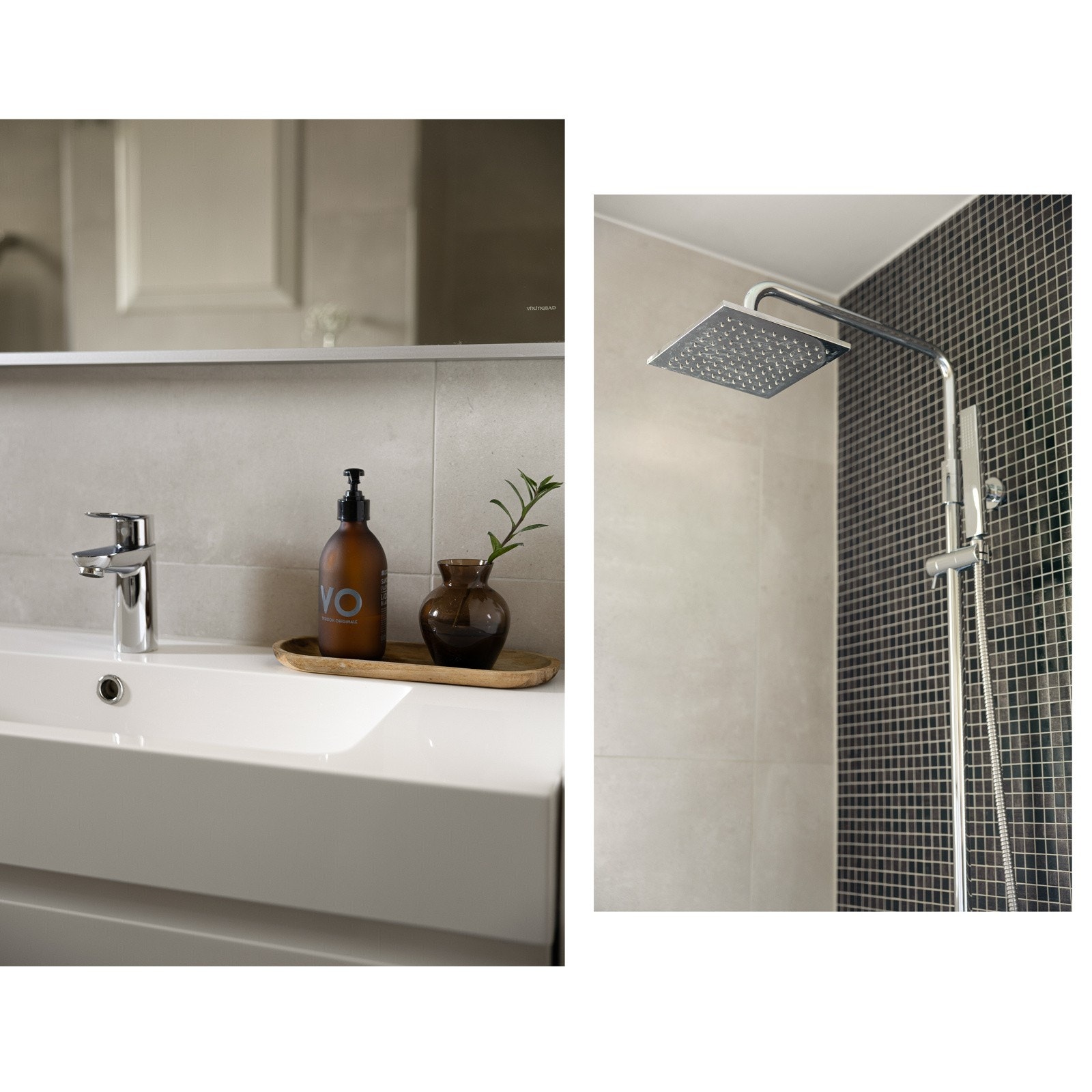 Et flott bad med spafølelse, regndusj og godt med innebygget skapplass Galleribilde