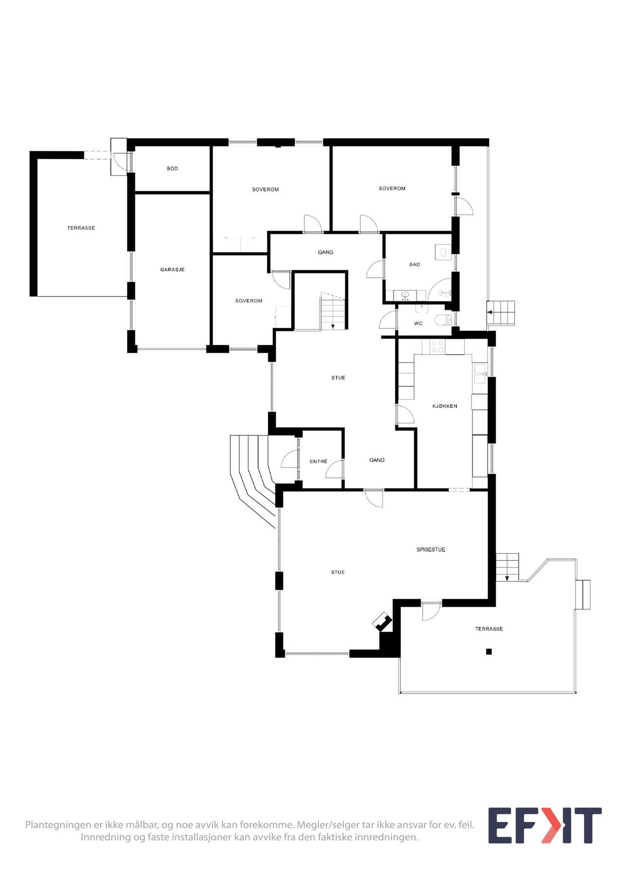 Planskisse første etasje. Galleribilde