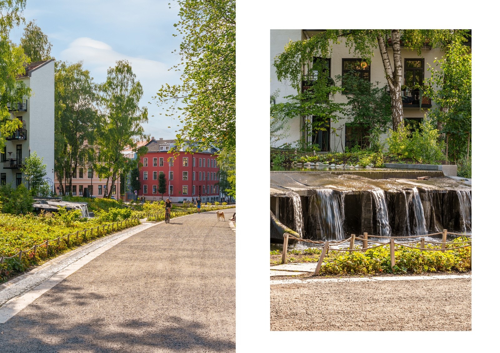 Nærområdet: Klosterenga Park er en skulpturpark med et unikt kunstnerisk bekkeløp og kunstelementer utformet av billedhugger Bård Breivik. Galleribilde