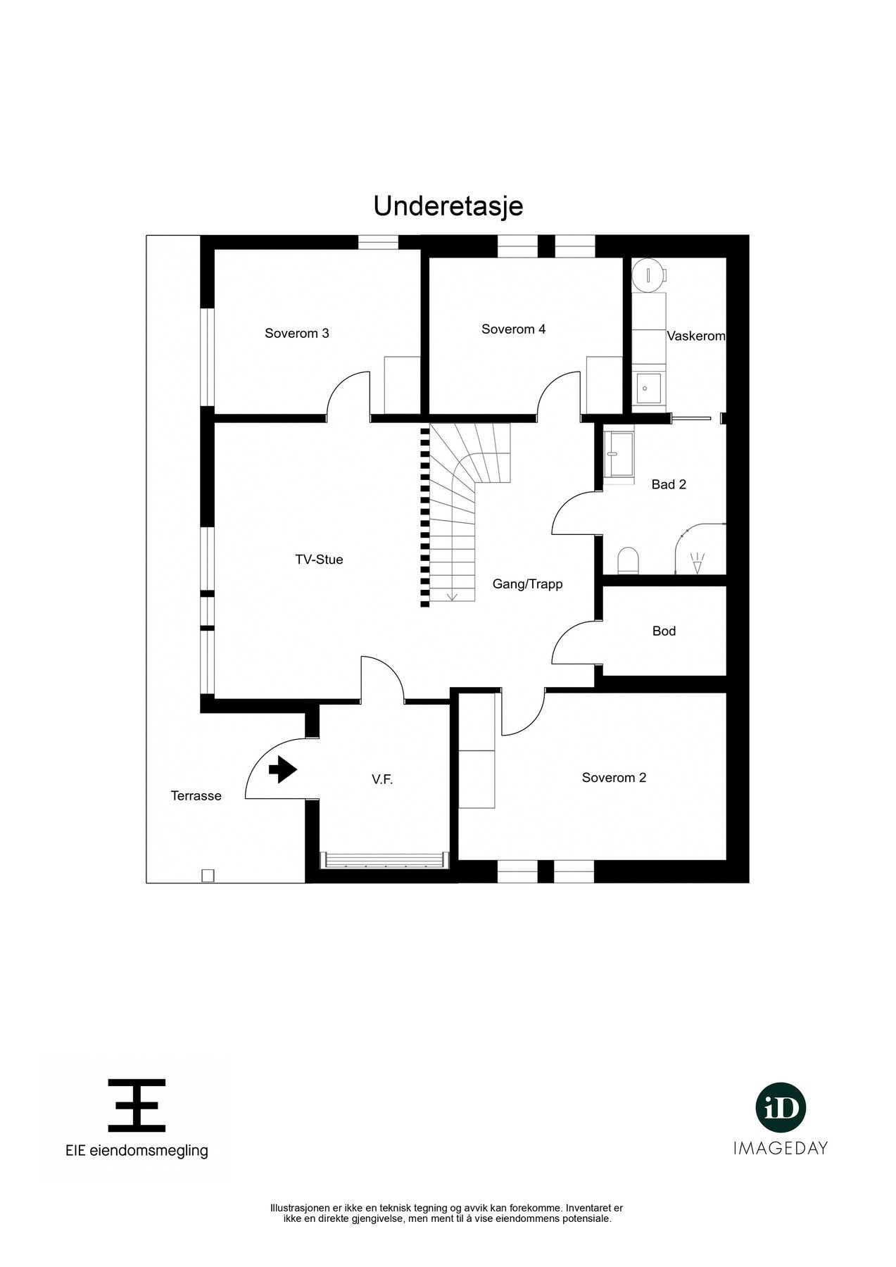Plantegning u. etasje Galleribilde