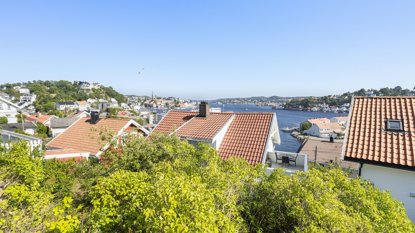 Bilde tatt fra tomt over huset Galleribilde