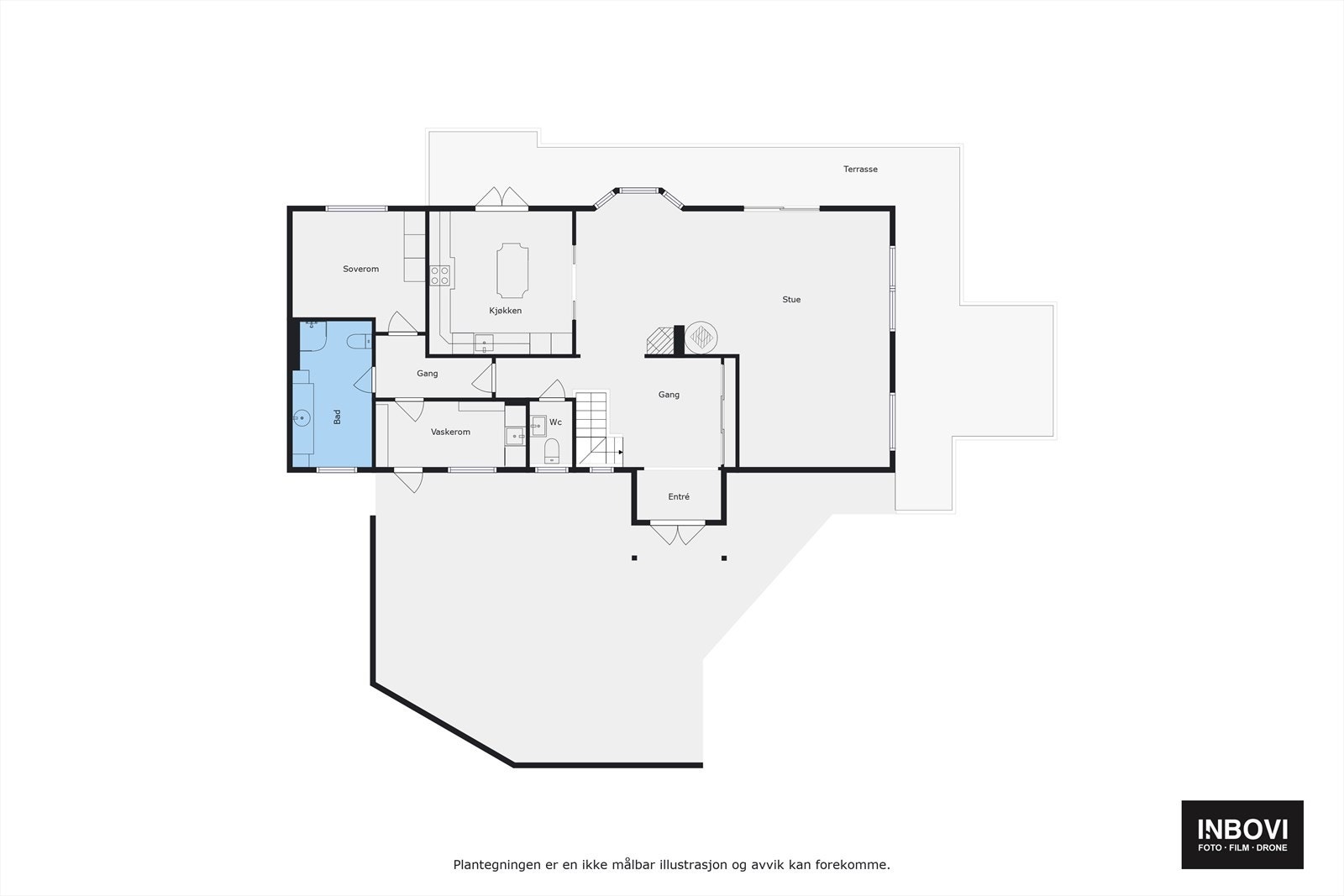 Plantegning 1. etasje Galleribilde