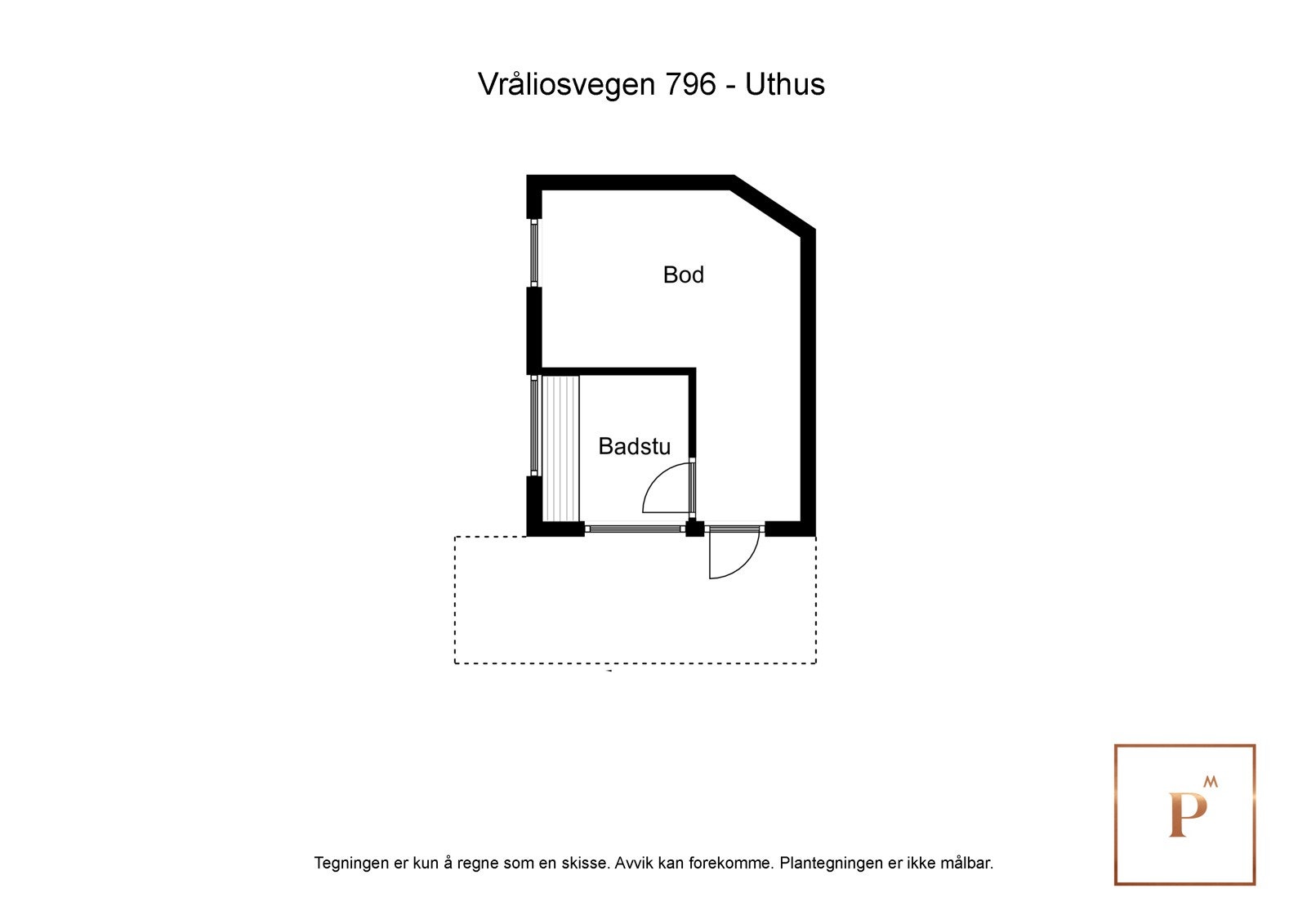 Plantegning bod med badstue Galleribilde