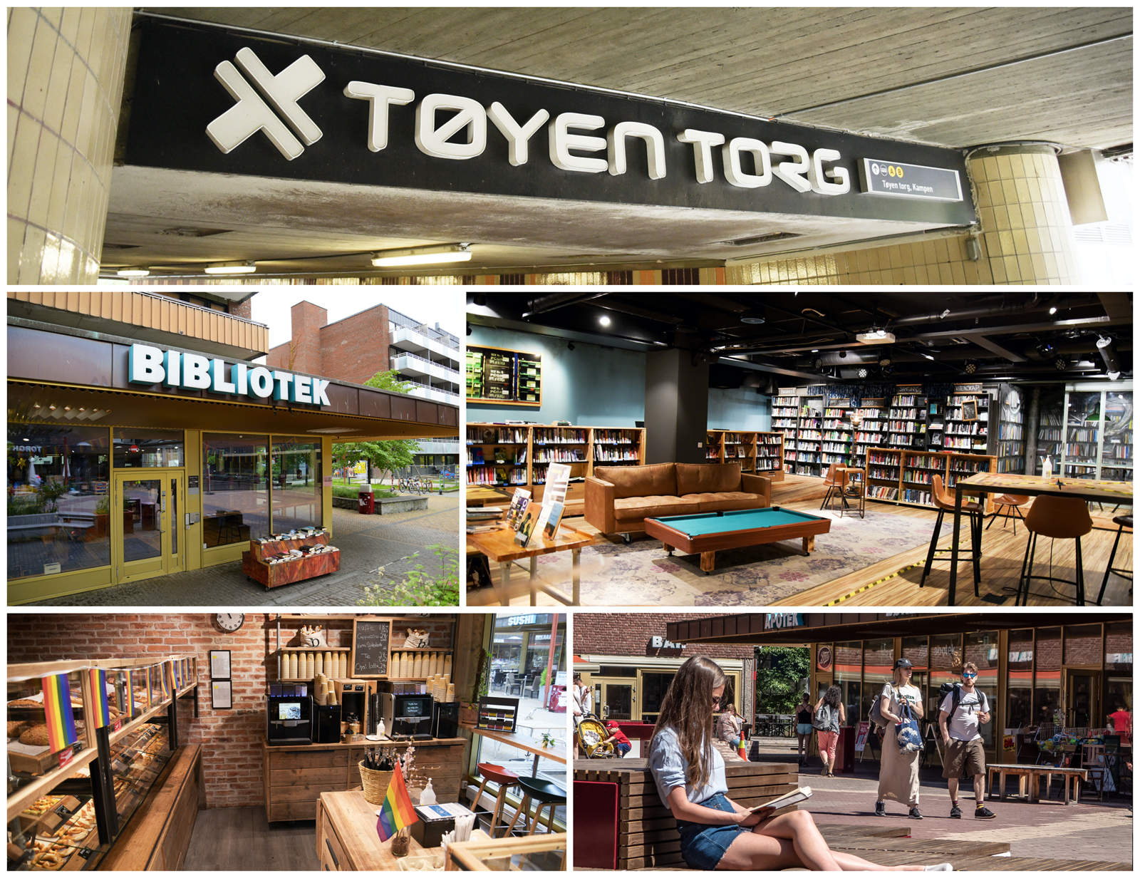 Fra leiligheten er det også kort vei til Tøyen torg som har T-bane , flere restauranter, kafeer, bibliotek og matbutikker. Galleribilde