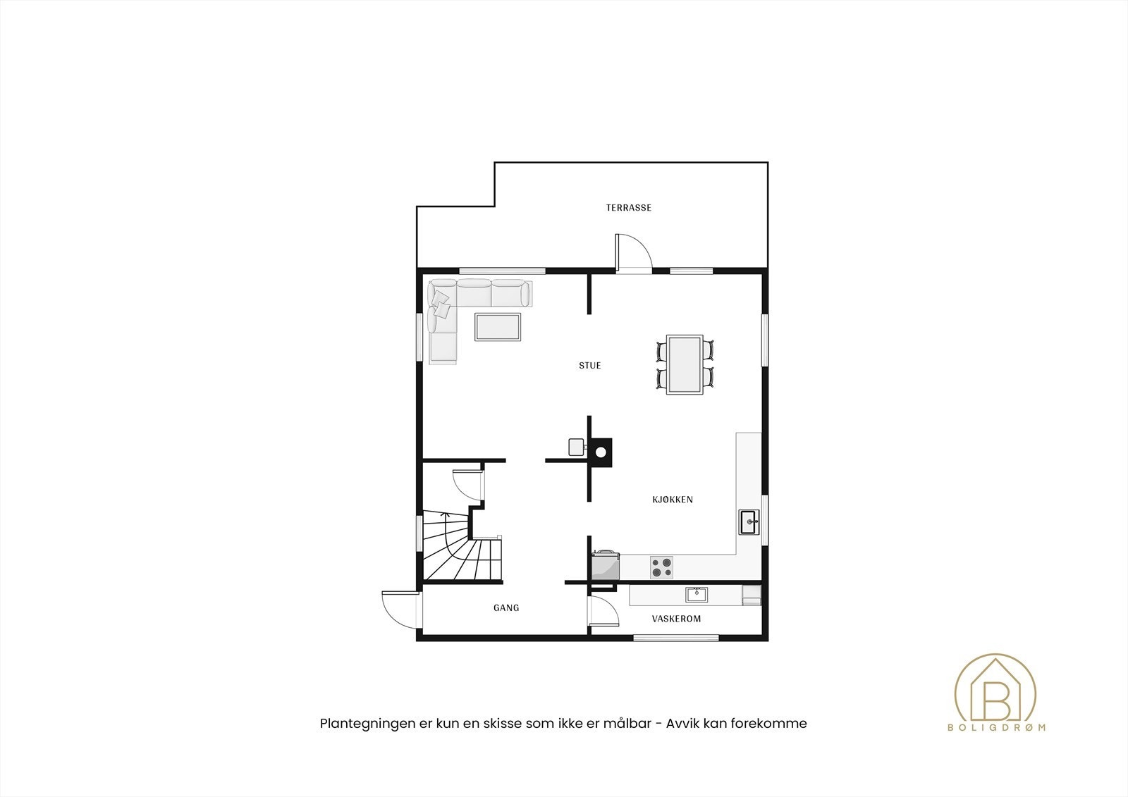 Plantegning 1. etasje. Galleribilde