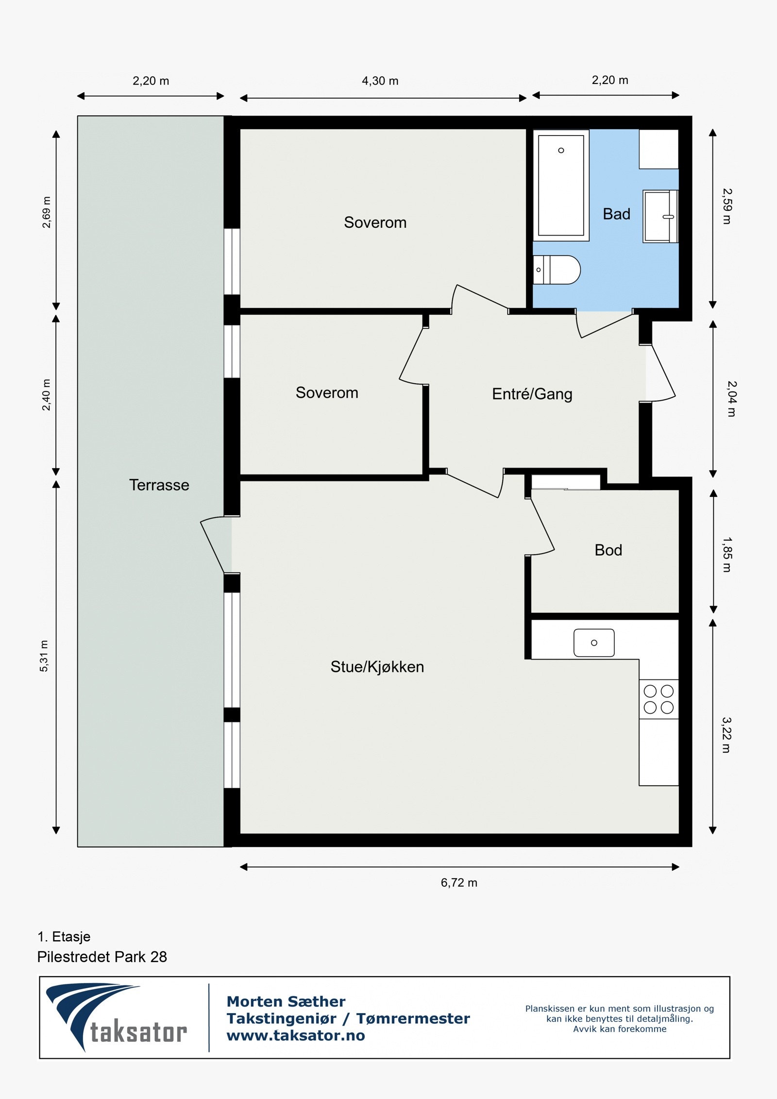 Plantegning av Pilestredet Park 28 Galleribilde