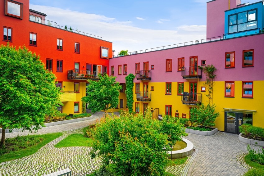 Sameiet består av 122 boligseksjoner samt 5 næringsseksjoner Galleribilde