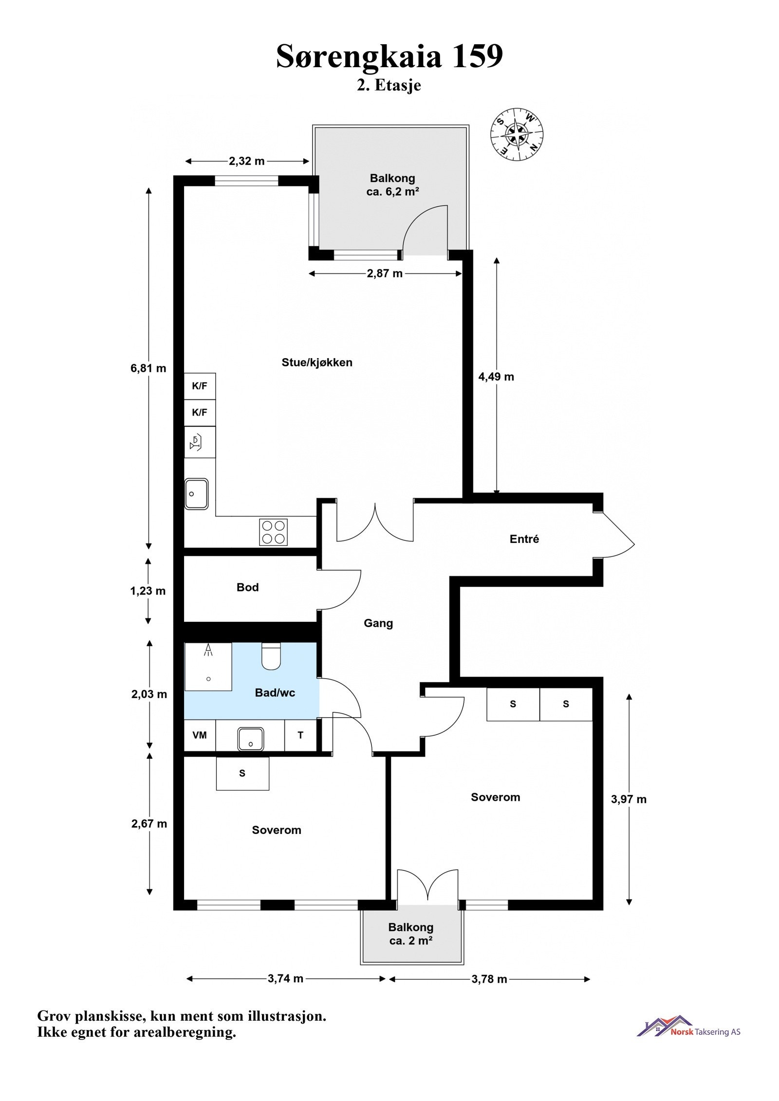 Planskisse Galleribilde