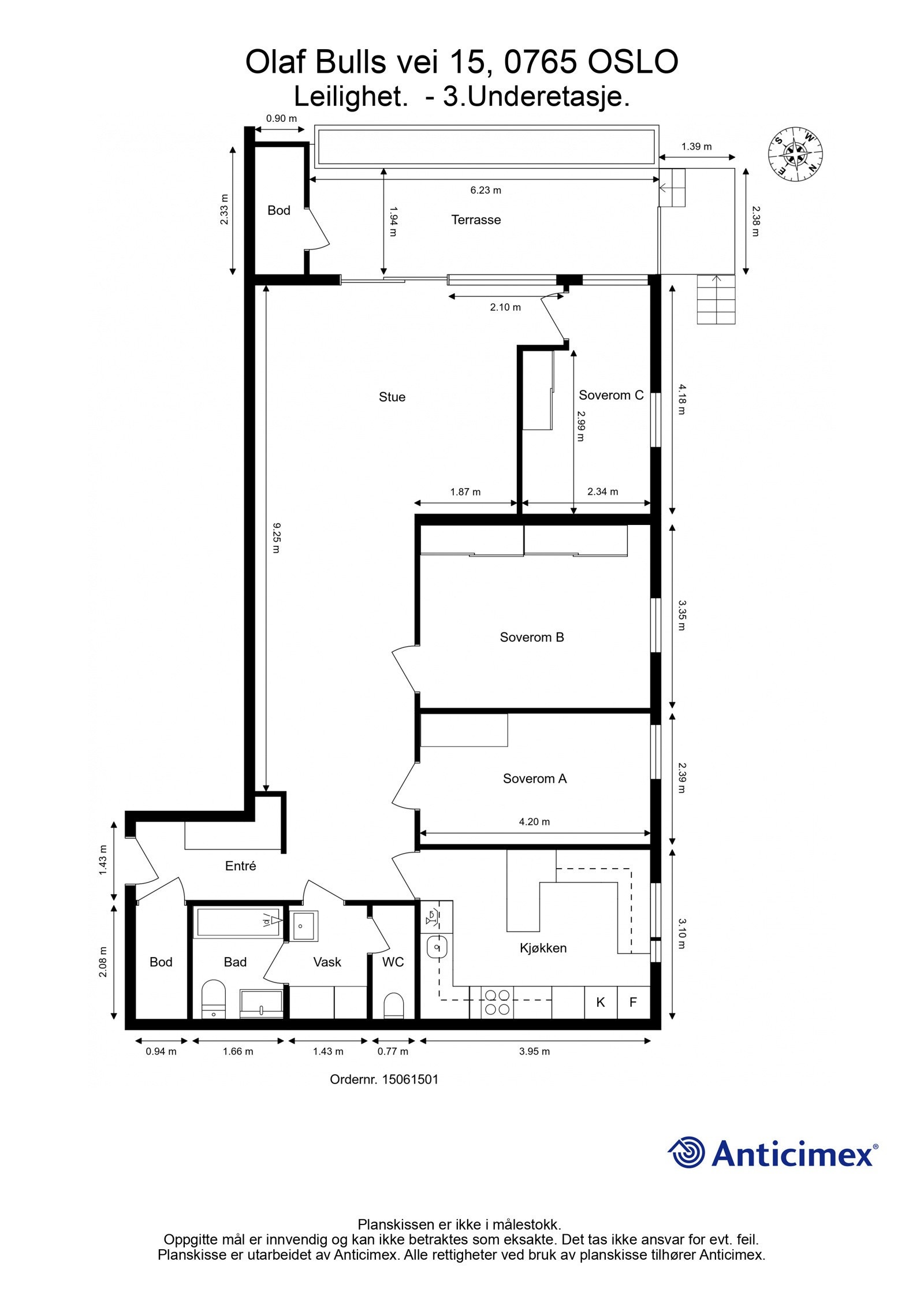 Vi begynner med plantegningen for å orientere oss litt. Galleribilde
