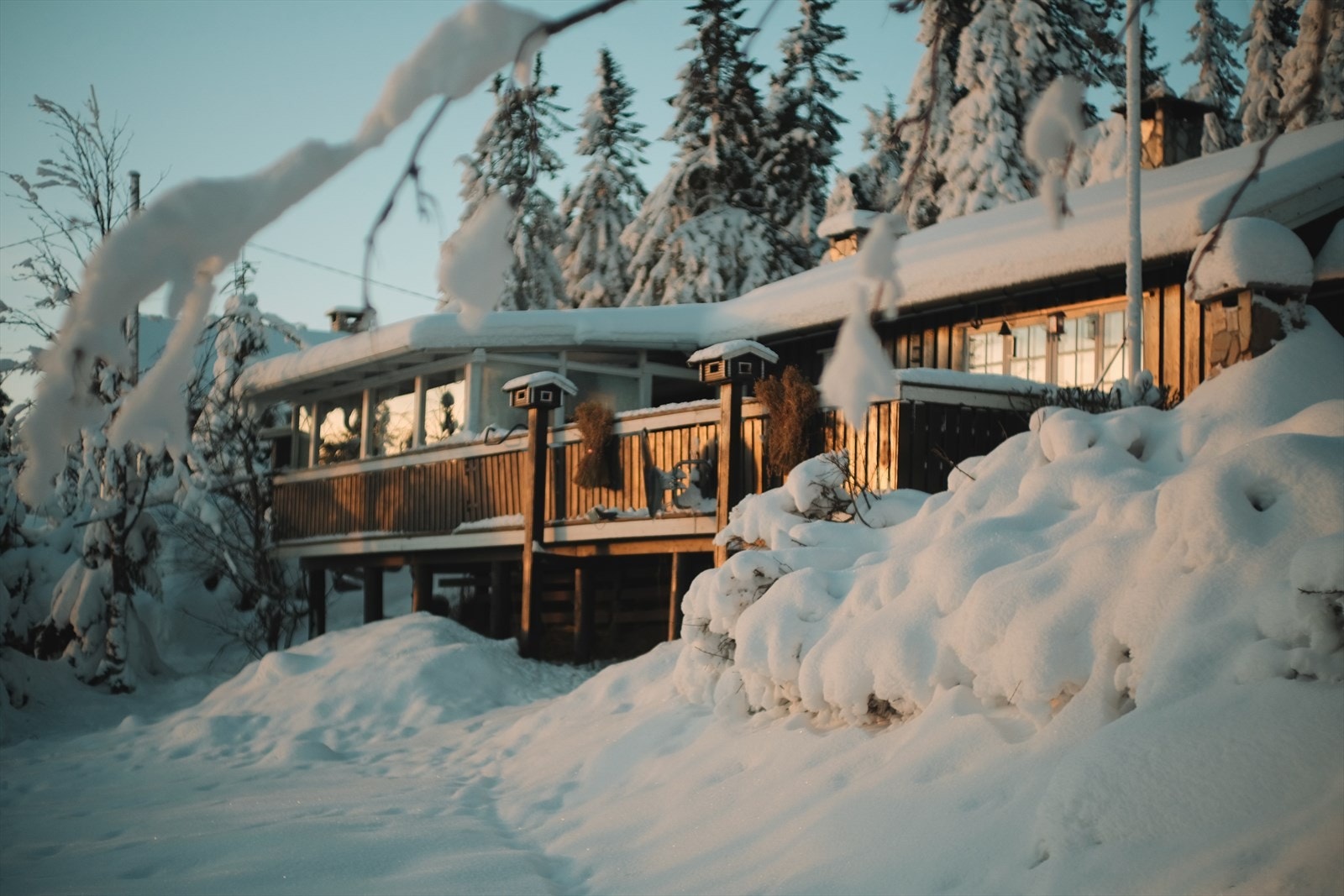 Vinterstemning på hytta, fra selges private arkiv. Galleribilde