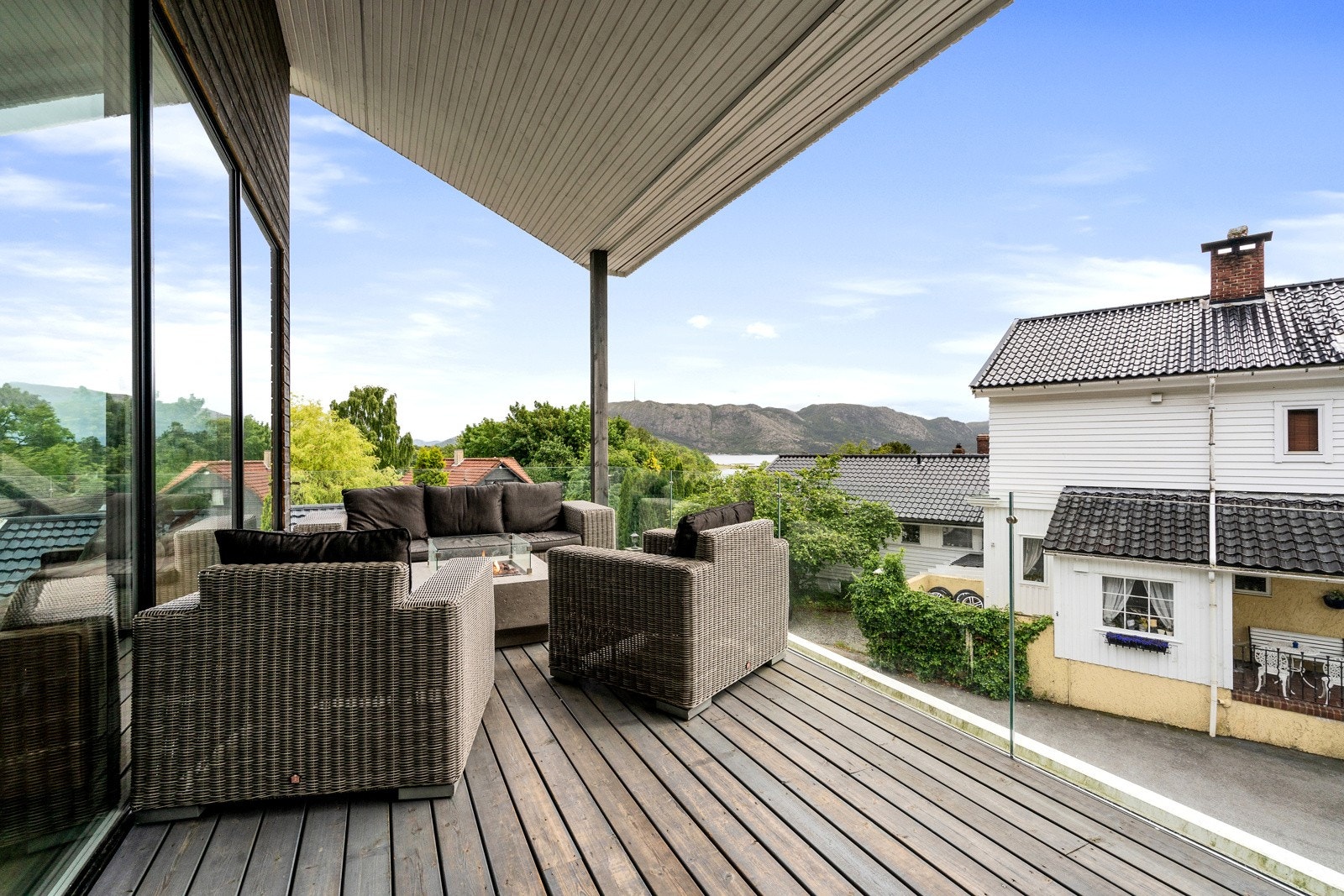 Uteområdet lar seg fint møblere slik en måtte ønske. Galleribilde