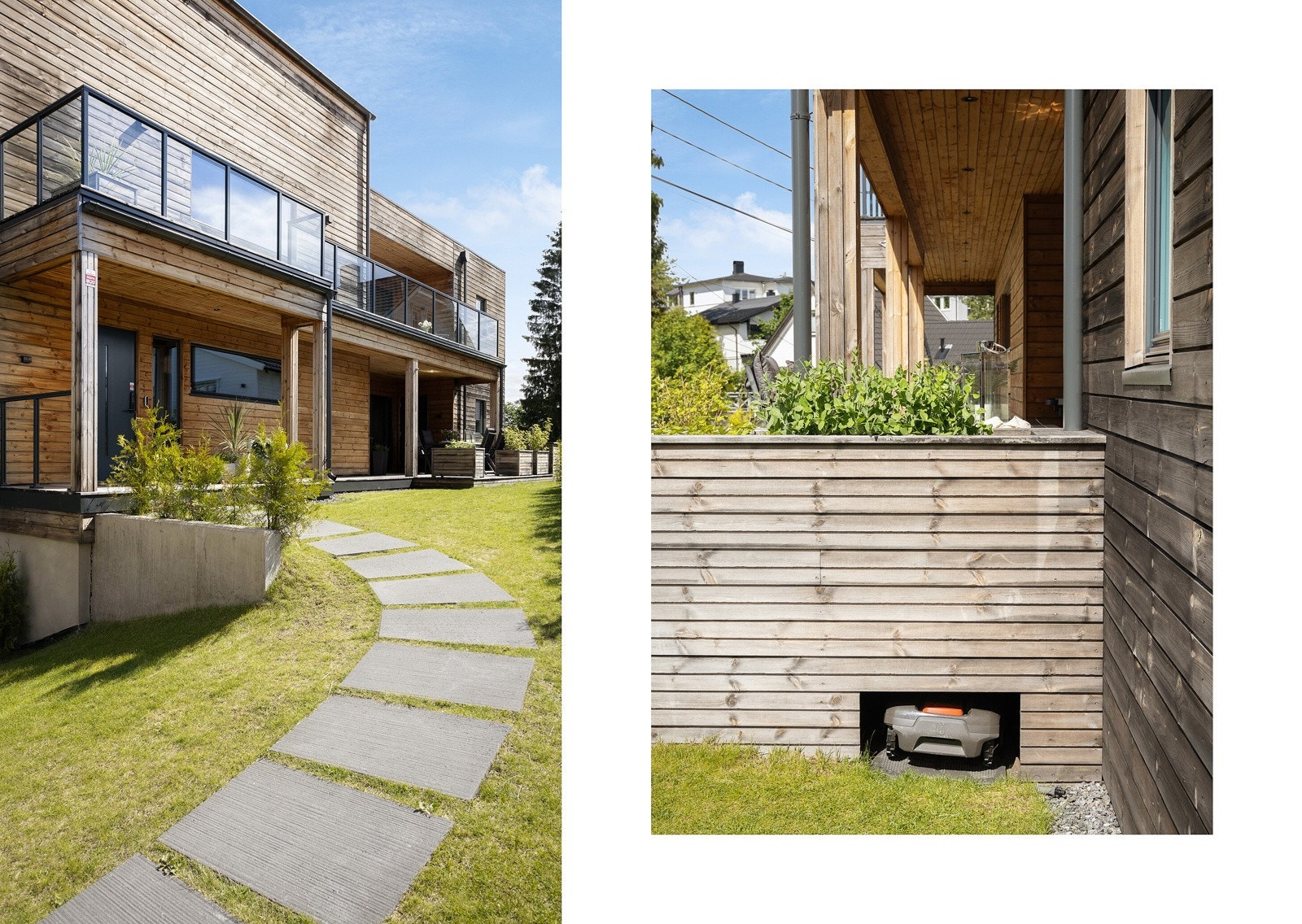 Egen garasje til robotgressklipperen. Galleribilde