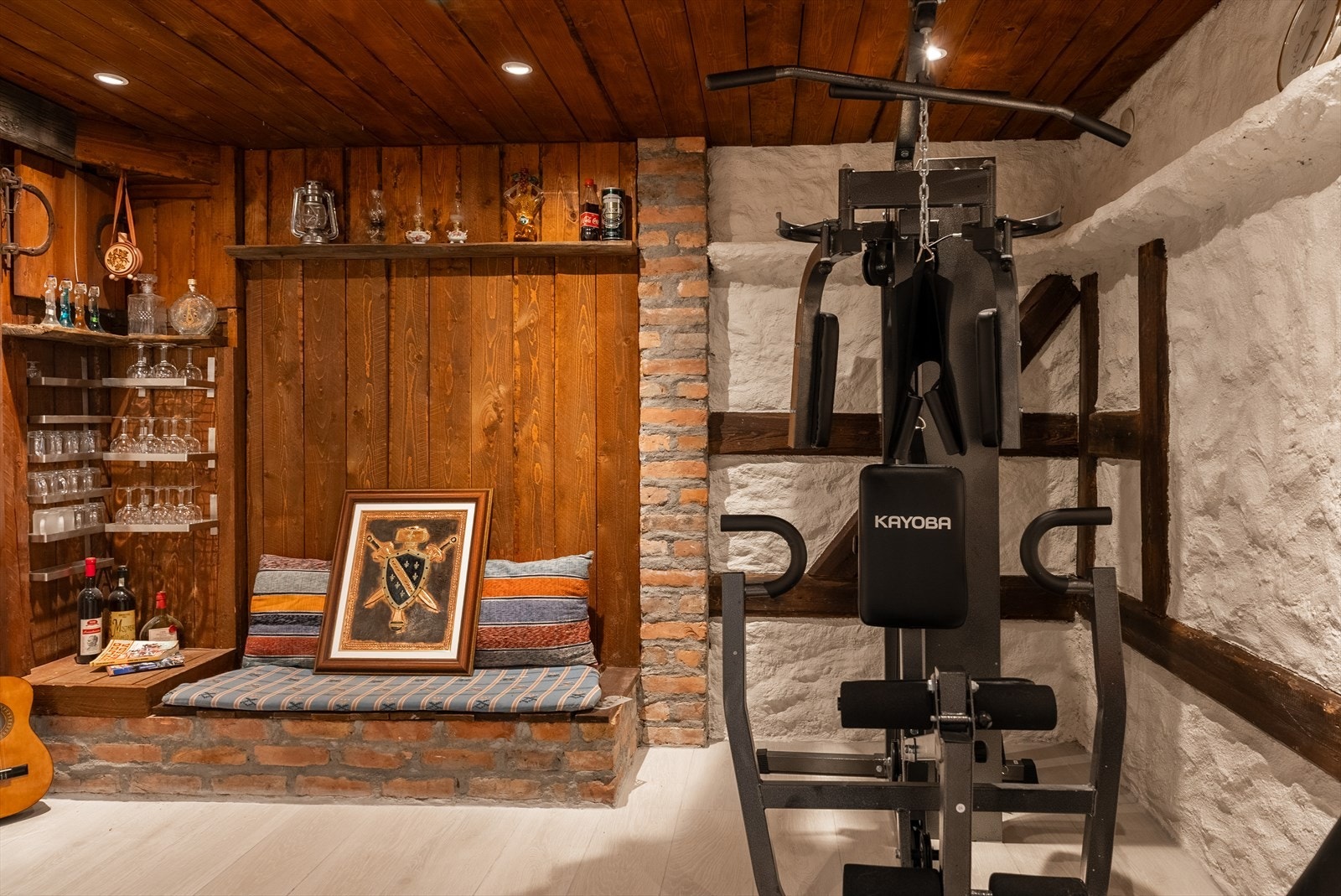 Dette rommet er i dag innredet som treningsrom. Galleribilde