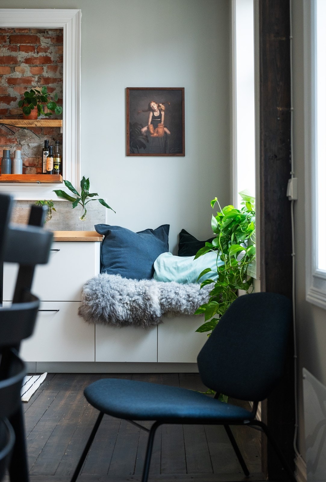 - Koselig sittebenk på kjøkkenet - Galleribilde