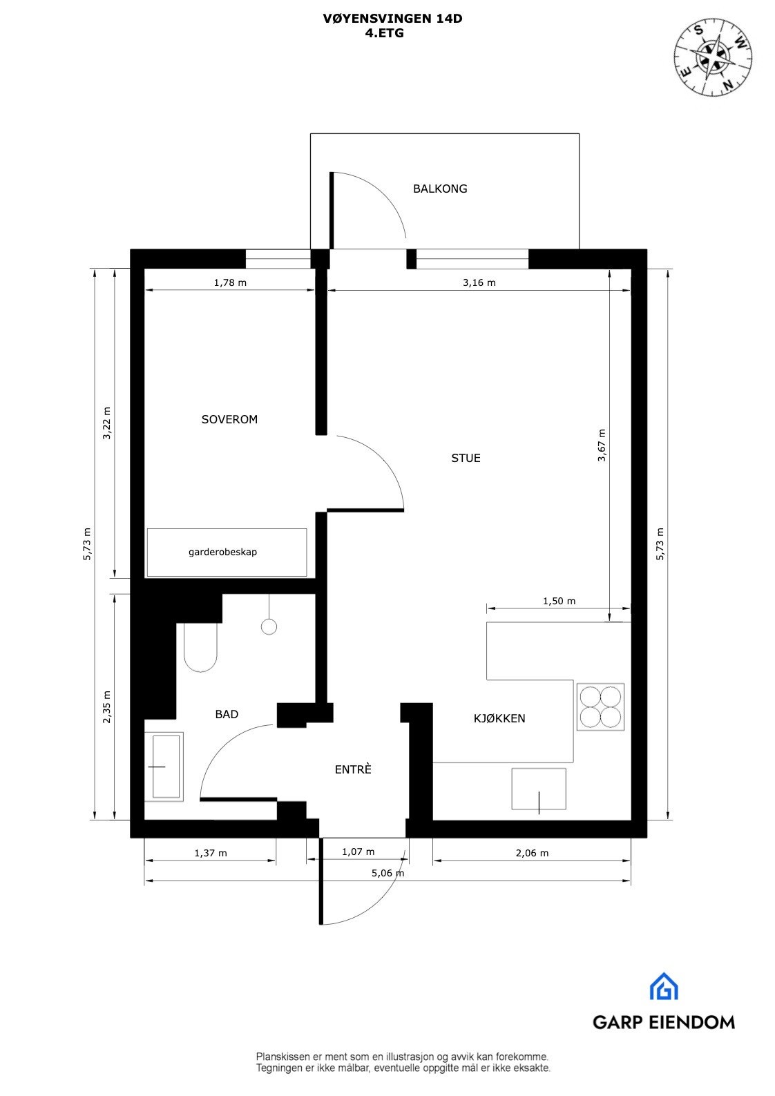 - Andelen disponerer en kjellerbod på ca. 3 m² og en loftsbod på ca. 5 m² (gulvareal) - Galleribilde