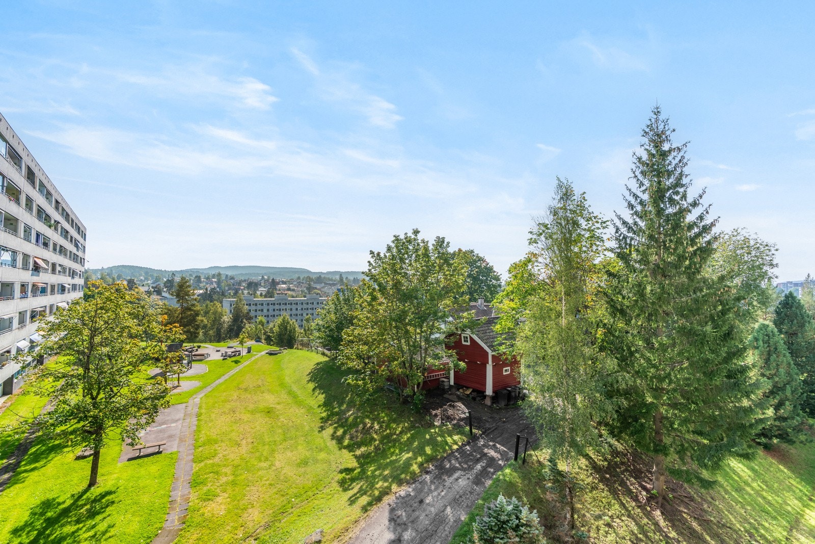 Hyggelig utsyn fra balkongen. Galleribilde