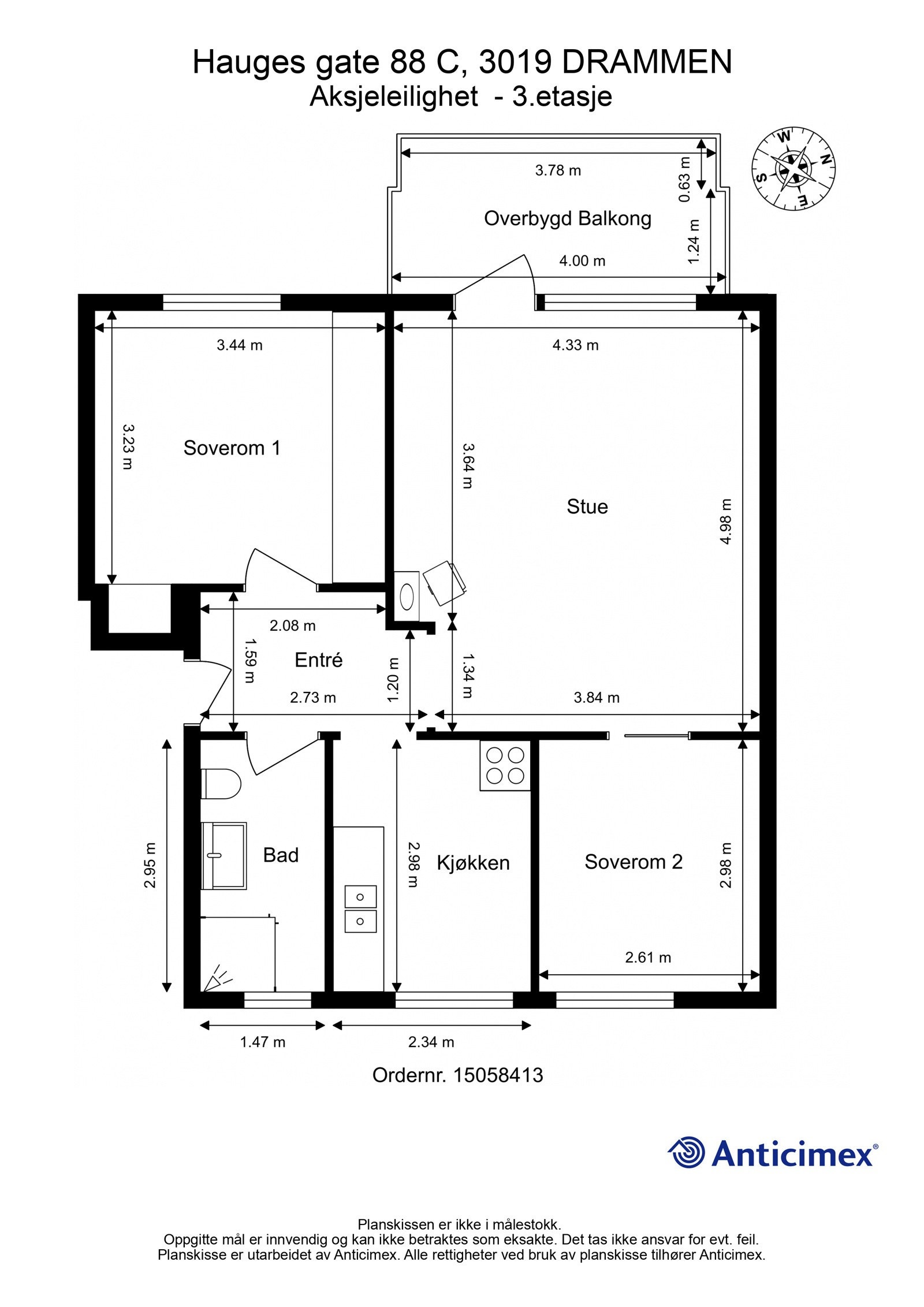 Plantegning 3. etasje. Galleribilde