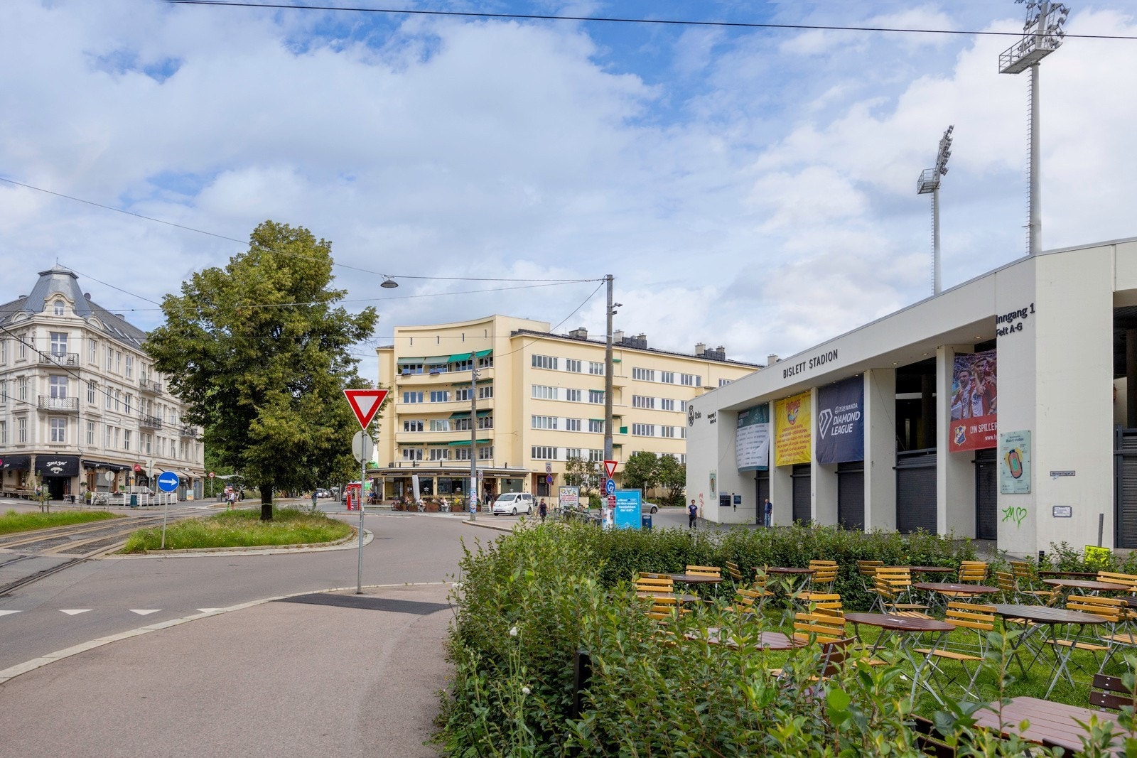 Kort vei til Bislett Stadion. Galleribilde