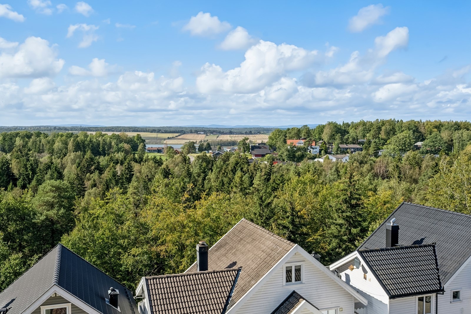 Her er det høy og fri utsikt mot naturskjønne grøntområder og Akersvannet, med Blefjell i det fjerne Galleribilde