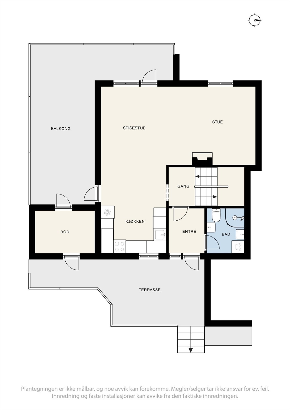 Plantegning 1. etasje Galleribilde