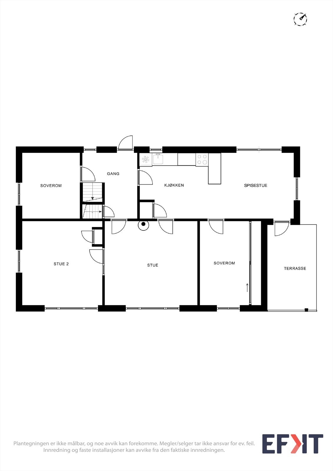 Plantegning 1. etasje Galleribilde