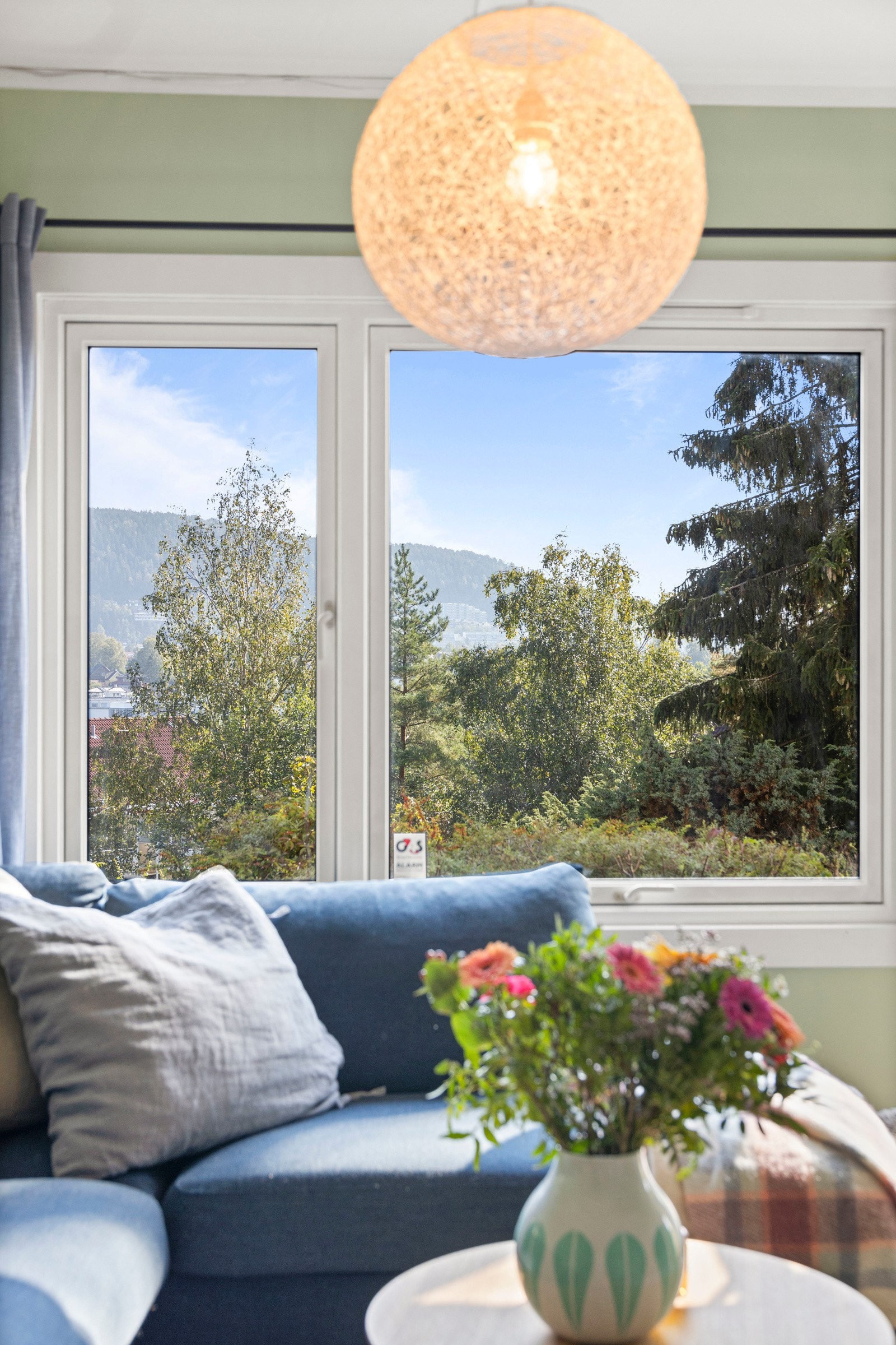 Hyggelig utsyn, sommer som vinter - uten innsyn. Galleribilde