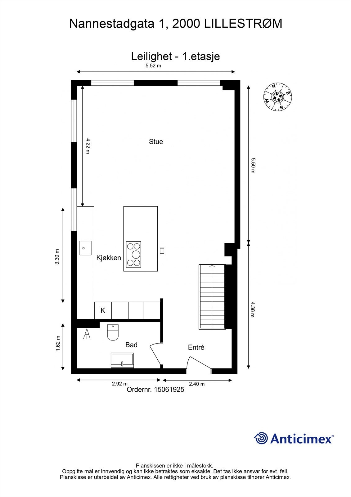 Plantegning 1.etg. Galleribilde