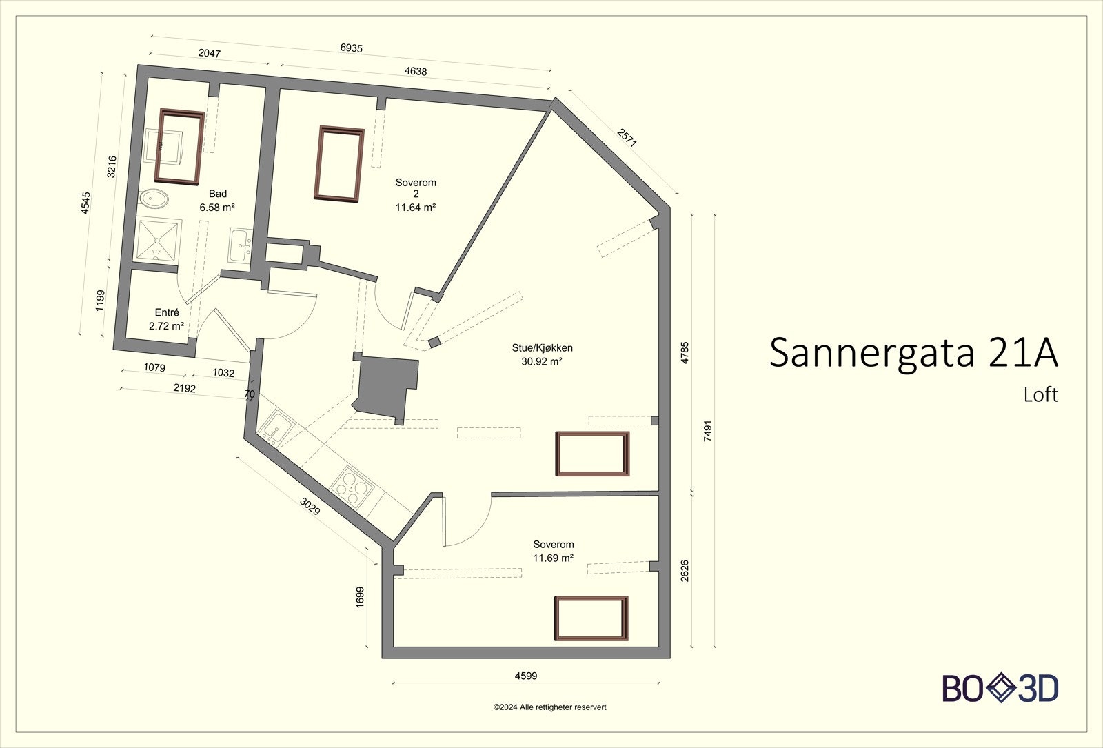 I tillegg til selve leiligheten, har du bra lagringsplass i disponible boder. 1 bod er rett utenfor leiligheten (ca. 4 m²) og 1 bod i kjelleren (ca. 6 m²). Galleribilde