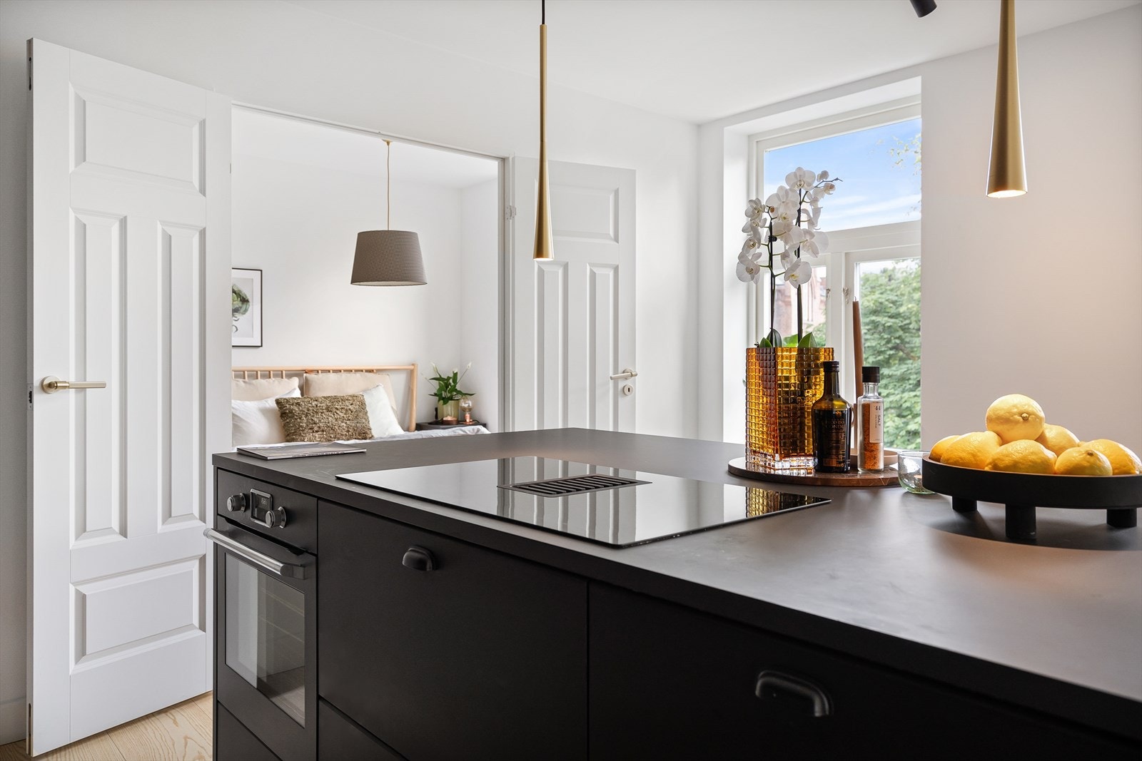 Innredning med benkebereder og kullfiltervifte Galleribilde